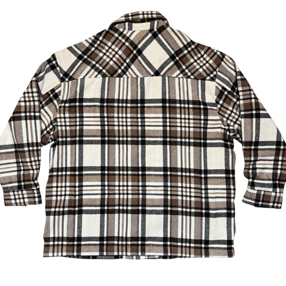 HFX Women's Flannel Snap Front Shacket Jacket Shirt Size Medium NWT - Picture 2 of 10